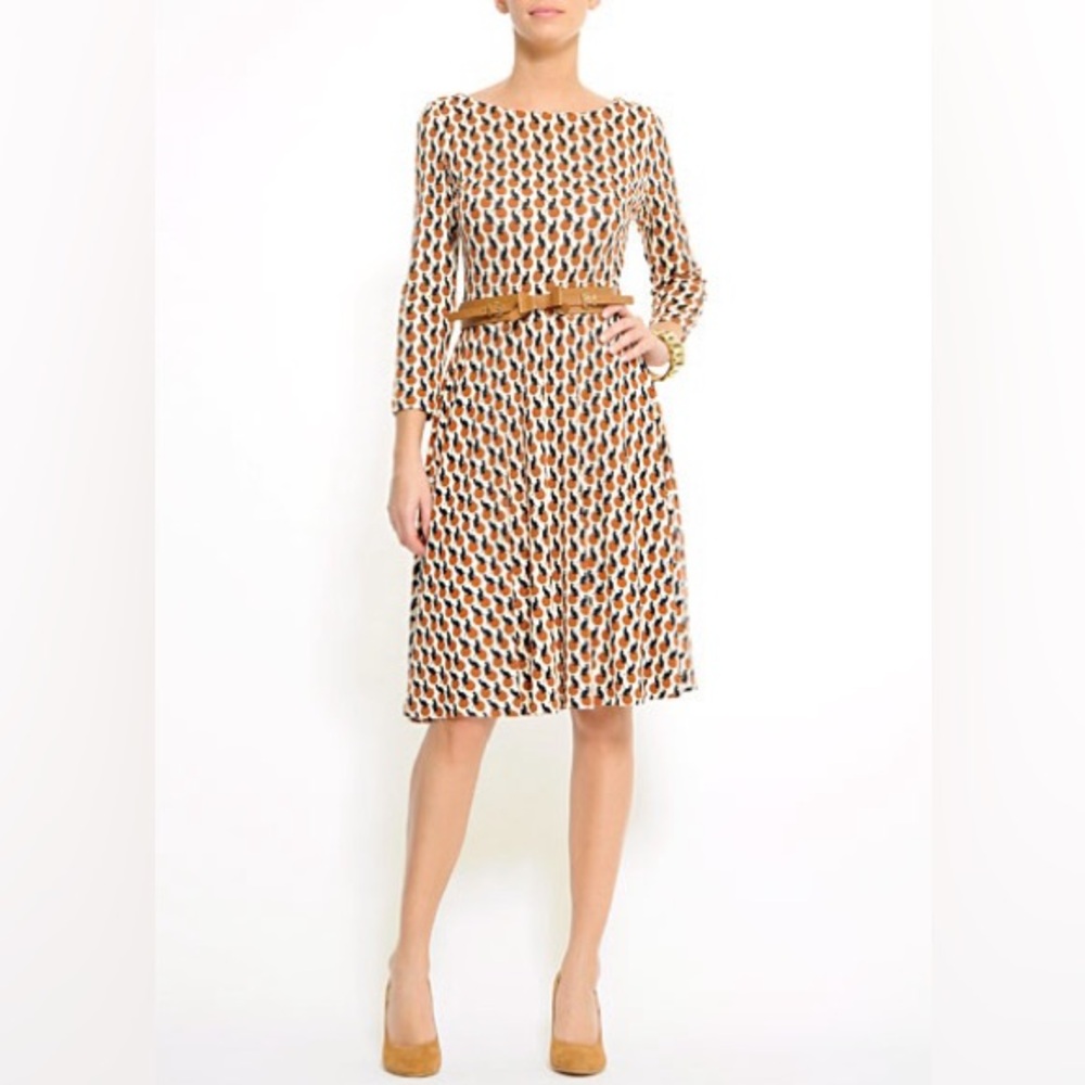 MNG Mango Collection Marilyn Cat Print Dress, Size Medium